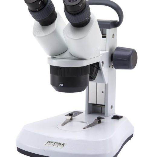 Stereomicroscopio binoculare didattico 1x2x4x